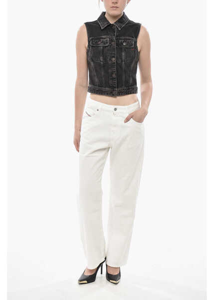 Geci de blugi Diesel Library Sleeveless Denim Jacket De-Slimmy-Sm Black Femei (BM 19754255) 4