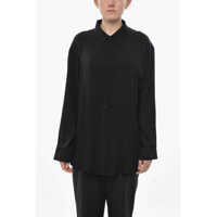 Bluze Silk Blouse With Monogram Jacquard Motif Femei