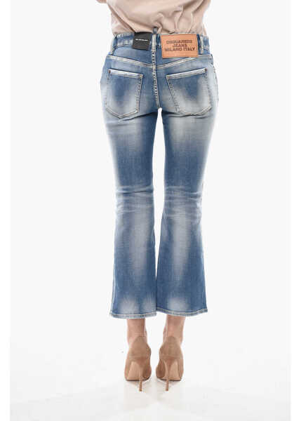 Blugi drepti DSQUARED2 Stretch Denim Jeans Bell Bottom Flared Leg 21Cm Blue Femei (BM 19754264) 2