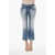 DSQUARED2 Stretch Denim Jeans Bell Bottom Flared Leg 21Cm Blue