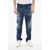 DSQUARED2 Jeans 642 Vintage Effect With Paint Details 19Cm Blue