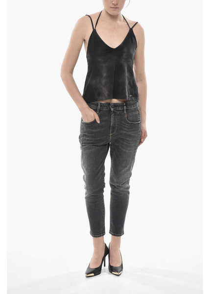 Bluze Diesel Lightweight Cotton Top T-Corn-Out With Faded Effect Black Femei (BM 19754354) 4