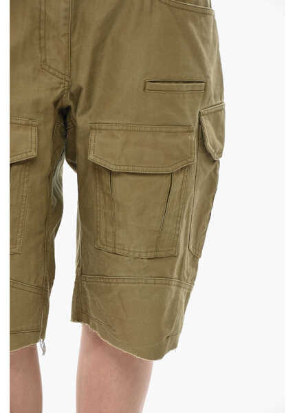 Pantaloni scurti Givenchy Cotton Cargo Shorts With Belt Loops Military Green Femei (BM 19754381) 2