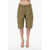 Givenchy Cotton Cargo Shorts With Belt Loops Military Green