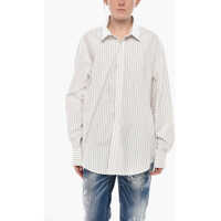 Camasi casual Casual Cotton Awning-Striped Shirt Femei