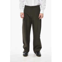 Pantaloni casual Straight-Fit Wool Trousers With Single Pleat Barbati