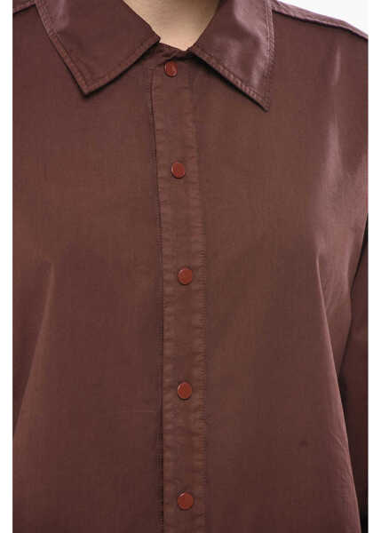 Camasi casual LEMAIRE Poplin Cotton Shirt With Snap Buttons Burgundy Femei (BM 19754420) 3