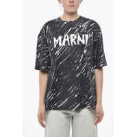Tricouri Printed Cotton T-Shirt With Printed Logo Femei