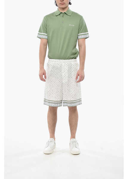 Pantaloni scurti Givenchy Textured Cotton Shorts With Floral Pattern White Barbati (BM 19754429) 4