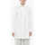 Maison Margiela Mm6 Jacquard Poplin Shirt With Hidden Placket White