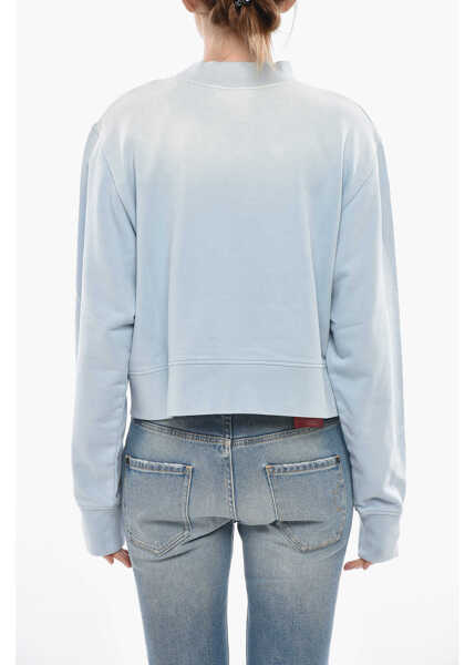 Bluze de trening Palm Angels Crewneck Sweatshirt Paradise Palm With Faded Design Light Blue Femei (BM 19754441) 2