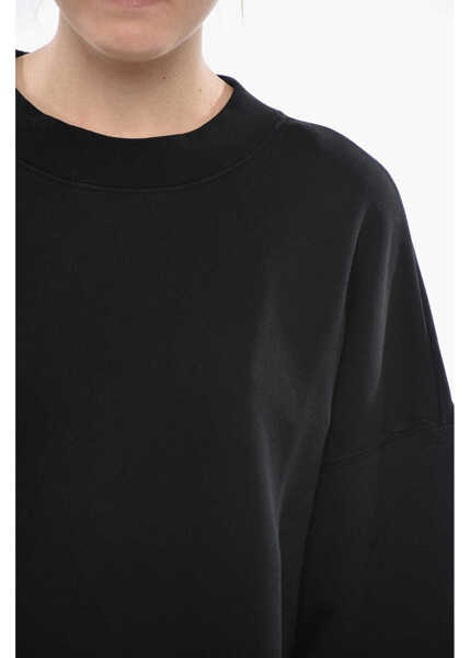 Bluze de trening Palm Angels Brushed Cotton Crewneck Sweatshirt Classic Logo Black Femei (BM 19754450) 3