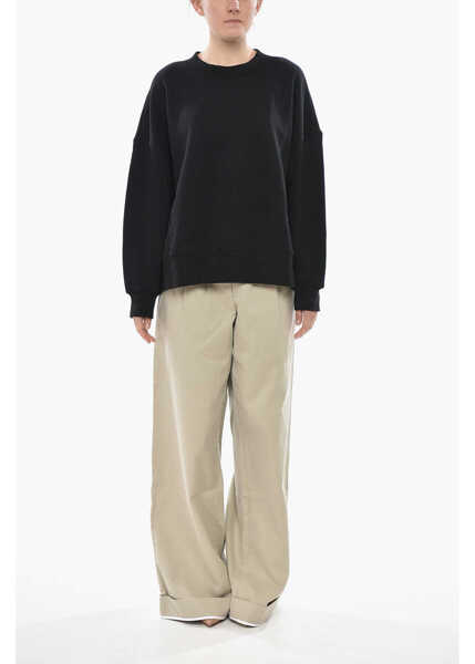 Bluze de trening Palm Angels Brushed Cotton Crewneck Sweatshirt Classic Logo Black Femei (BM 19754450) 4