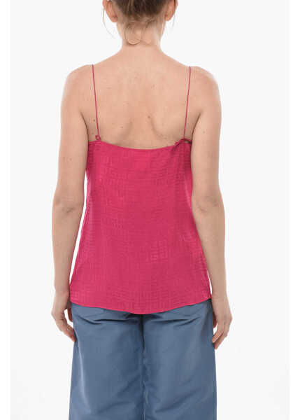 Bluze Givenchy Silk Jacquard Slip Top Pink Femei (BM 19754453) 2