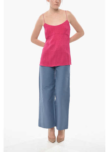 Bluze Givenchy Silk Jacquard Slip Top Pink Femei (BM 19754453) 4