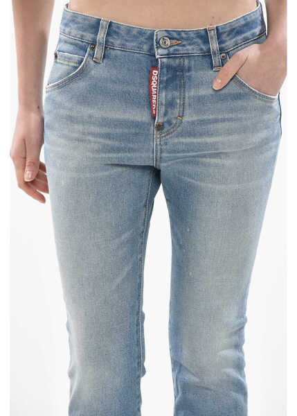 Blugi skinny DSQUARED2 Stretch Denim Jeans Cool Girl 15Cm Blue Femei (BM 19754456) 3