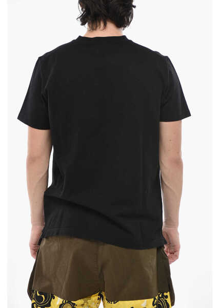 Tricouri DSQUARED2 Solid Crewneck T-Shirt Tennis Fit With Embossed Logo Black Barbati (BM 19754540) 2