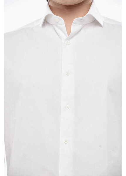 Camasi casual CORNELIANI Solid Cotton Shirt White Barbati (BM 19754564) 3