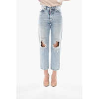 Blugi drepti Destroyed Jeans Boston Straight-Leg With 18Cm Print Femei