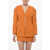 Givenchy Linen-Blend Shirt With Double Slits Orange