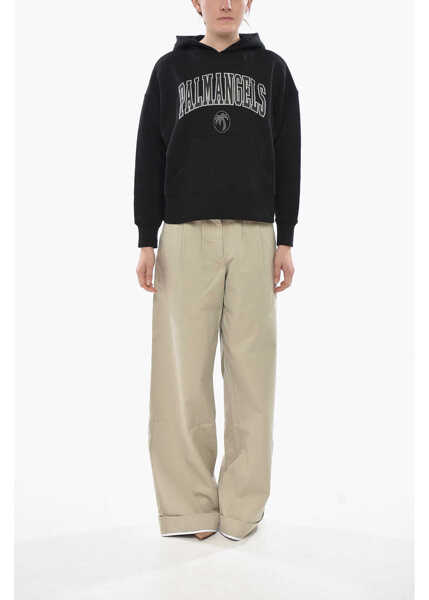 Bluze de trening Palm Angels Brushed Cotton Hoodie College Palm Black Femei (BM 19754582) 4