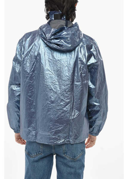 Jachete Givenchy Nylon Lam Windbreaker With Contrasting Front Zip Light Blue Barbati (BM 19754588) 2