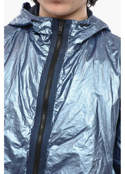 Jachete Givenchy Nylon Lam Windbreaker With Contrasting Front Zip Light Blue Barbati (BM 19754588) 3