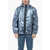 Givenchy Nylon Lam&eacute; Windbreaker With Contrasting Front Zip Light Blue