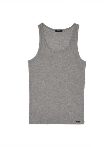 Tricouri Tom Ford Canotta Con Logo GREY Barbati (BM 19754690) 2