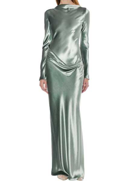 Rochii casual Alberta Ferretti Long Velvet Dress GREEN Femei (BM 19754750) 2