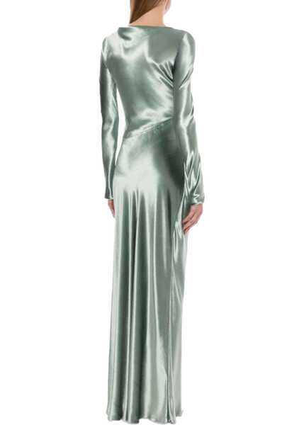 Rochii casual Alberta Ferretti Long Velvet Dress GREEN Femei (BM 19754750) 3