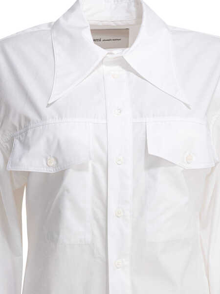 Camasi office AMI Paris Shirts White Femei (BM 19755849) 3