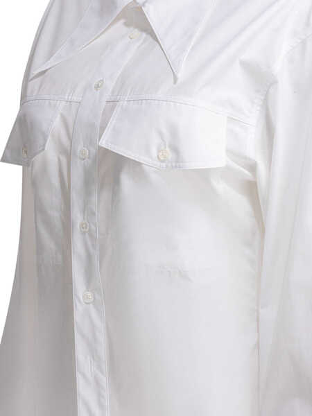 Camasi office AMI Paris Shirts White Femei (BM 19755849) 4