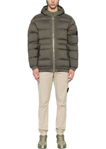 Geci de iarna Stone Island Padded Down Jacket With Hood MILITARY GREEN Barbati (BM 19755944) 2