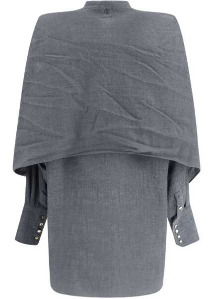 Esarfe DARKPARK Giorgia Shirt With Scarf GREY Femei (BM 19756001) 2