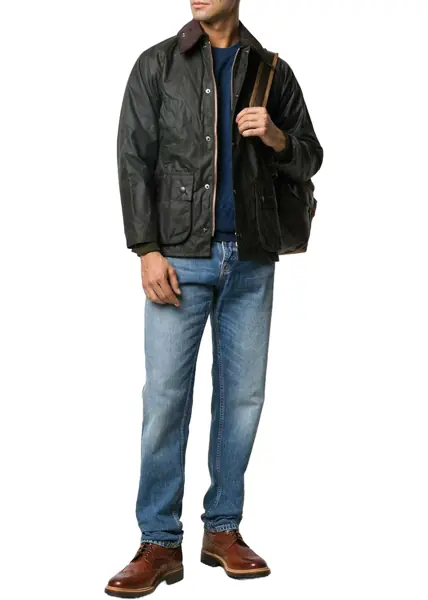 Sacouri office Barbour Waxed Cotton Bedale Jacket BLACK Barbati (BM 19756025) 2