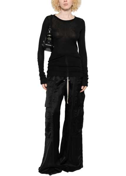 Tricouri Rick Owens Rib Ls T Shirt BLACK Femei (BM 19756034) 2