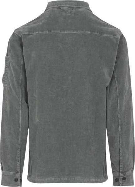 Camasi casual C.P. Company Velvet Shirt CHARCOAL Barbati (BM 19756043) 2