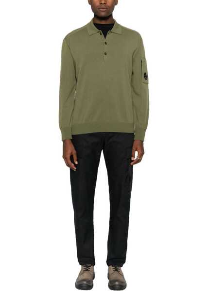 Pulovere casual C.P. Company Wool Polo. GREEN Barbati (BM 19756085) 2