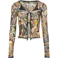 Cardigane Cardigan With "Bow Tie" Print Femei