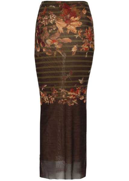 Fuste casual Jean Paul Gaultier Long Skirt With Mariniere Grape Print MULTICOLOUR Femei (BM 19756121) 2