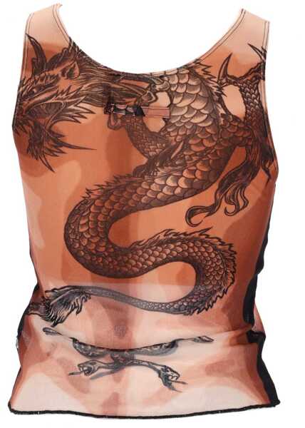 Bluze Jean Paul Gaultier Safe Sex Tatoo Print Top MULTICOLOUR Femei (BM 19756124) 2