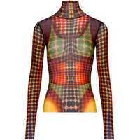 Bluze High Neck Top With Print Femei