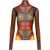 Jean Paul Gaultier High Neck Top With Print MULTICOLOUR