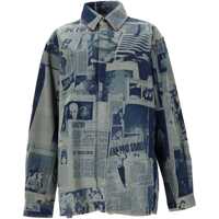 Bluze Shirt With "Newspaper" Print Femei