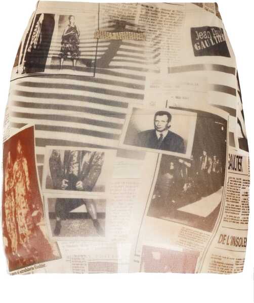 Fuste casual Jean Paul Gaultier Mini Skirt With Journal Print MULTICOLOUR Femei (BM 19756139) 2