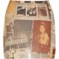 Fuste casual Mini Skirt With "Journal" Print Femei