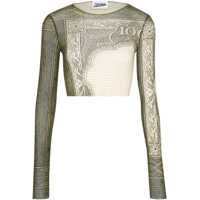 Bluze Top With "Cartouche" Print Femei