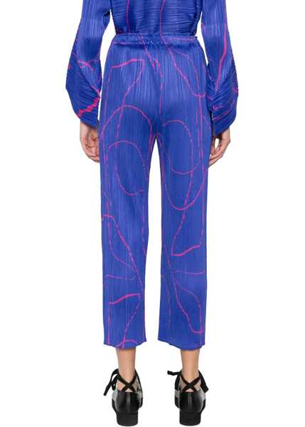 Pantaloni casual PLEATS PLEASE ISSEY MIYAKE Pants With Print BLUE Femei (BM 19756214) 3