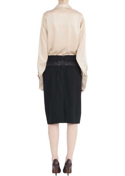 Fuste casual Maison Margiela Four Stitches Midi Skirt BLACK Femei (BM 19756235) 3